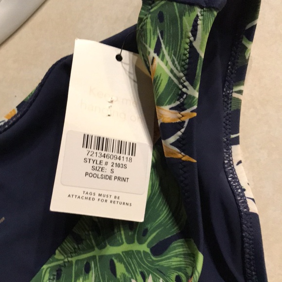 NWT lively Bikini poolside print with whisper white trim - Picture 3 of 6